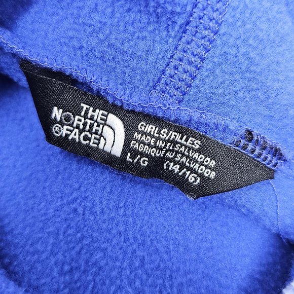 The North Face Girls Full Zip Fleece Hoodie Jacket Size Large - Picture 5 of 5